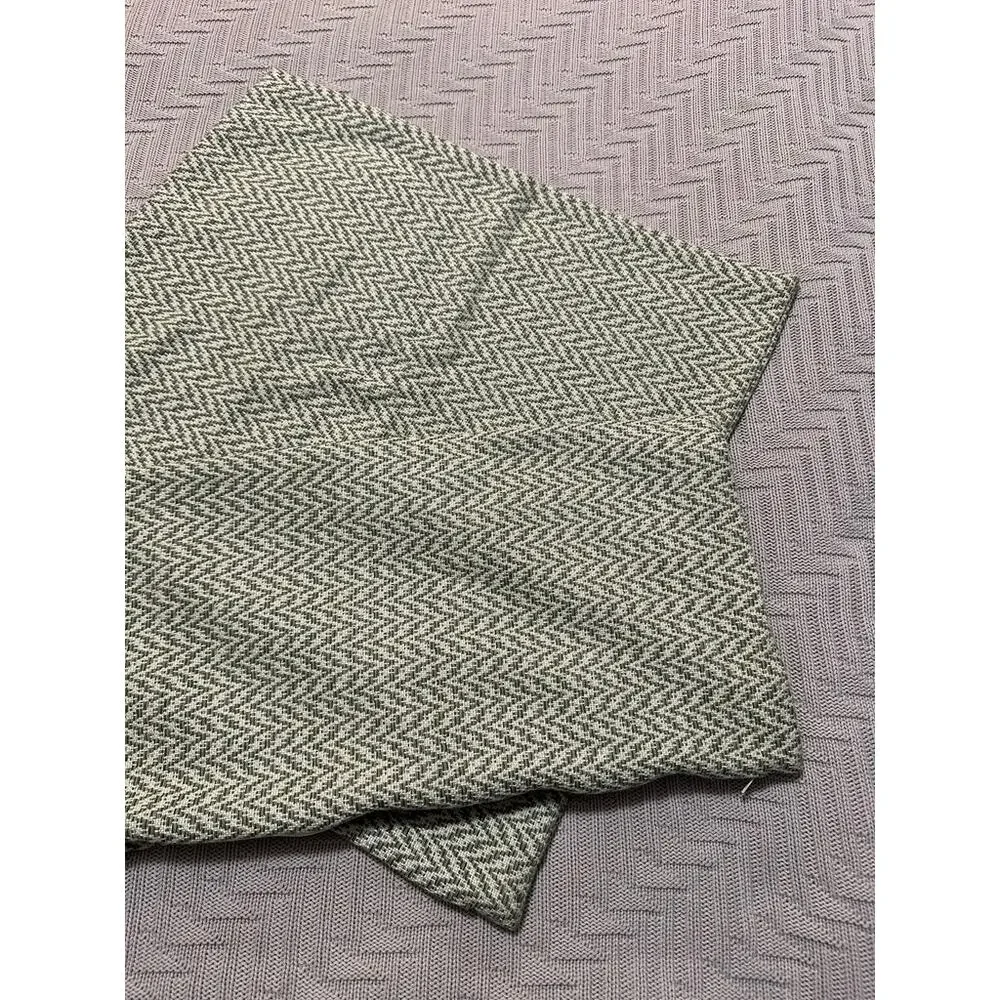 Crate and Barrel green chevron accent pillow cases set of 2